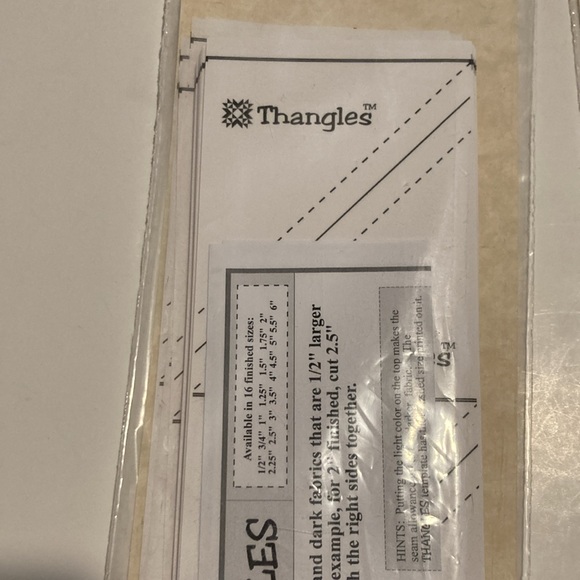 Thangles bundles plus quilting project pattenrs, half inch square triangles new - Picture 9 of 10